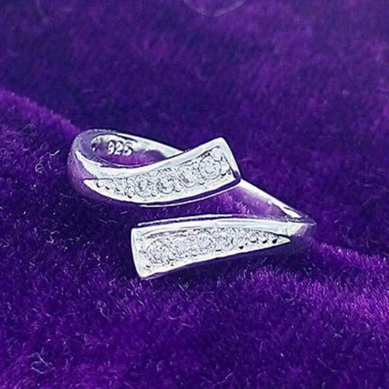 Adjustable Opening Silvey Ring - 1pc